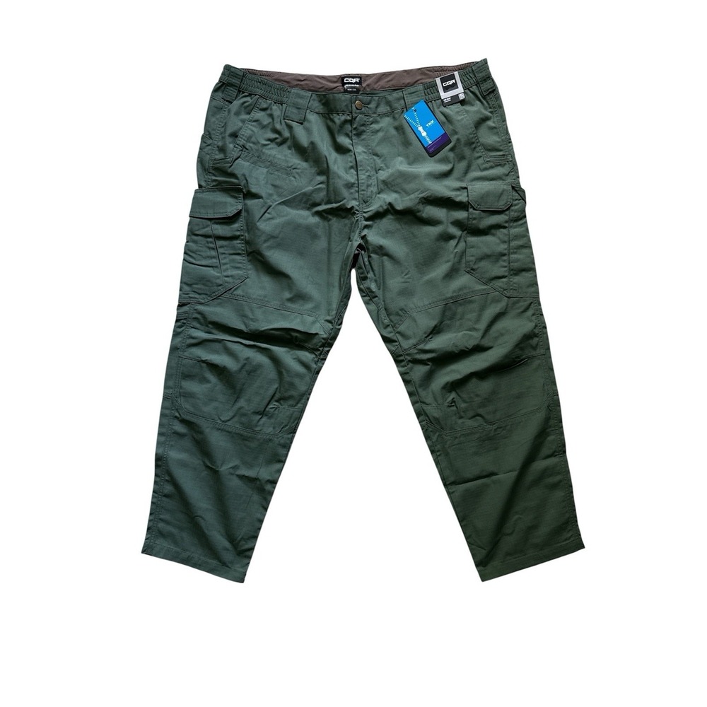 CQR NWT Tactical Ripstop‎ Cargo Pants Mens 46W 30L Green Straight Leg